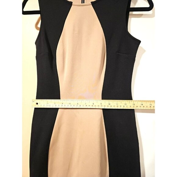 ALT Bella Swan Boston Proper Sheath Dress Sz 2 Bodycon Khaki Brown Black Sexy - Picture 7 of 8